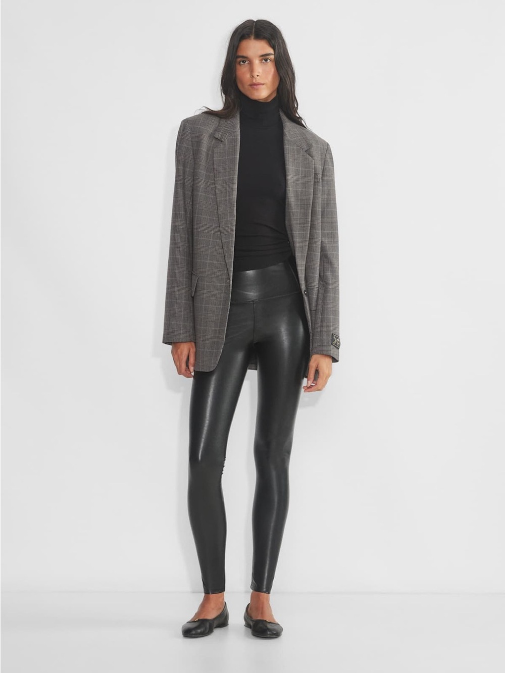 Aritzia Wilfred Free Daria Faux Leather High-Rise Leggings - Black XS